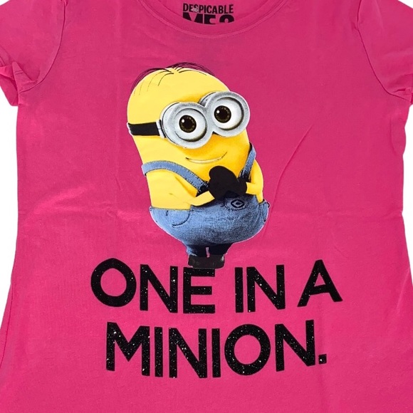 One In A Minion Pink Tee Despicable Me - Picture 2 of 5